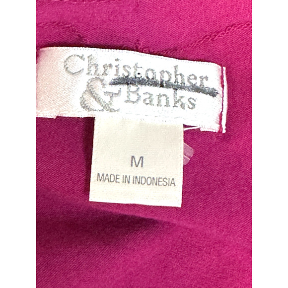 Christopher & Banks Women's Magenta Tank Cami Top Size M - Picture 9 of 16